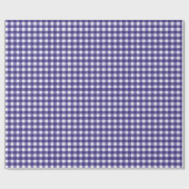 Marineblauer Gingham Geschenkpapier (Flach)