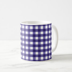 Marineblauer Gingham Kaffeetasse