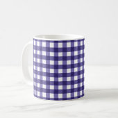 Marineblauer Gingham Kaffeetasse (Vorderseite Links)