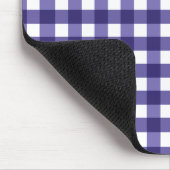 Marineblauer Gingham Mousepad (Ecke)