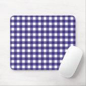 Marineblauer Gingham Mousepad (Mit Mouse)