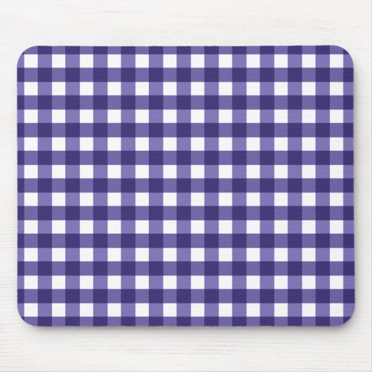 Marineblauer Gingham Mousepad (Vorne)