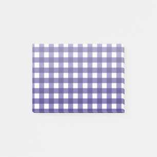 Marineblauer Gingham Post-it Klebezettel