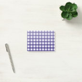 Marineblauer Gingham Post-it Klebezettel (Büro)