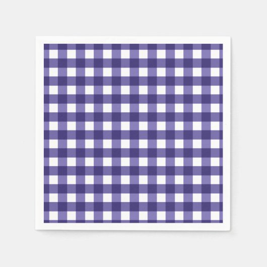 Marineblauer Gingham Serviette (Vorderseite)
