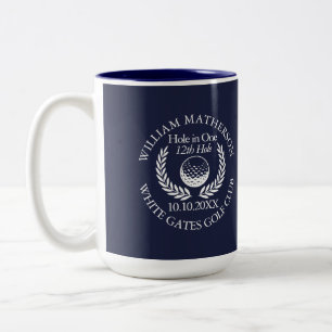 Marineblauer maßgeschneiderter Golfball-Kranz für  Zweifarbige Tasse
