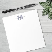 Marineblaues einfaches Monogramm Notizblock