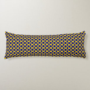 Marineblaues Gold Hexagon-Muster Seitenschläferkissen