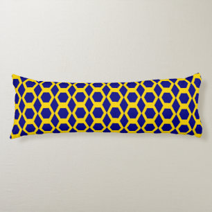 Marineblaues Gold Hexagon-Muster Seitenschläferkissen