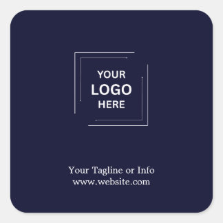 Marineblaues professionelles Corporate Logo Design Quadratischer Aufkleber