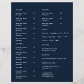 Marineblaues Restaurant-Logo-Abholmenü-Flugblatt Flyer (Hinten)