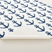 Marineblauseeankermuster sherpa Decken (3/4)