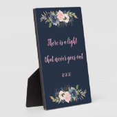 Marineblüffung rosa Hochzeitszeichen Fotoplatte (Seite)