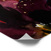 Marinebordeaux Willkommen bei unserer Hochzeit von Poster (Ecke)