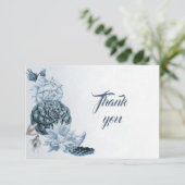 Marinebraubblüten botanische Dankeschön-Karte Dankeskarte (Stehend Vorderseite)