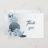 Marinebraubblüten botanische Dankeschön-Karte Dankeskarte (Vorne/Hinten)