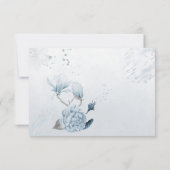 Marinebraubblüten botanische Dankeschön-Karte Dankeskarte (Rückseite)