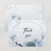 Marinebraubblüten botanische Dankeschön-Karte Dankeskarte (Vorne/Hinten)