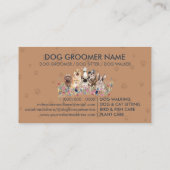 Marinebrauner Trainer Arbeitsprogramm für Hunde Visitenkarte (Rückseite)