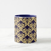 Marinecreme Damask Bows Tasse (Zentrum)
