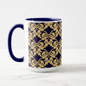 Marinecreme Damask Bows Tasse (Links)