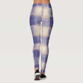 Marinecreme tartan Buffalo karierte Aquarell rusti Leggings (Rückseite)