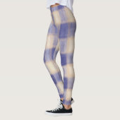 Marinecreme tartan Buffalo karierte Aquarell rusti Leggings (Links)
