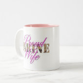 MarineEhefrau-Kaffee-Tasse Zweifarbige Tasse (Vorderseite Links)