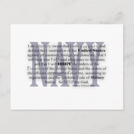 Marineeid Postkarte (Vorderseite)