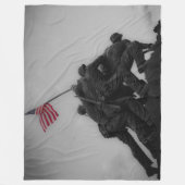 MARINEerhöhungs-FLAGGE bei IWOJIMA Fleecedecke (Vorderseite)