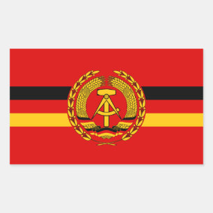 Marinefahne der Ostdeutschen Marine (1960-1990) Rechteckiger Aufkleber