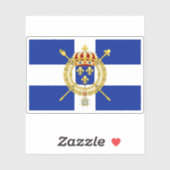 Marinefahne des Königreichs Frankreich Aufkleber (Blatt)