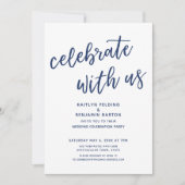 Marinefeier mit Lässiger moderner Hochzeitsfeier Einladung (Vorderseite)