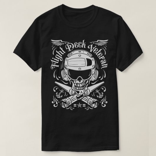 Marinefliegerflieger Veteran Skull T - Shirt (Design vorne)