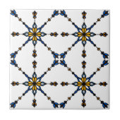 Marinefliesen, gelb, orange und weiße mediterrane fliese (Vorderseite)