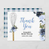 Marinefloral bald auf dem Weg zum Brautparty Dankeskarte (Vorne/Hinten)