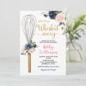 Marinefloral bald auf dem Weg zum Brautparty Einladung (Stehend Vorderseite)