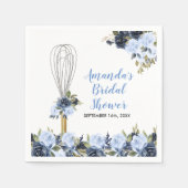 Marinefloral bald auf dem Weg zum Brautparty Serviette (Vorderseite)