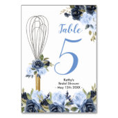 Marinefloral bald auf dem Weg zum Brautparty Tischnummer (Rückseite)