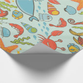 Marinegeschöpf-Muster Geschenkpapier (Ecke)