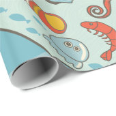 Marinegeschöpf-Muster Geschenkpapier (Rolleneckpunkt)