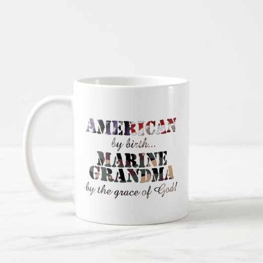 Marinegroßmutter-Gnade Gottes Kaffeetasse (Links)