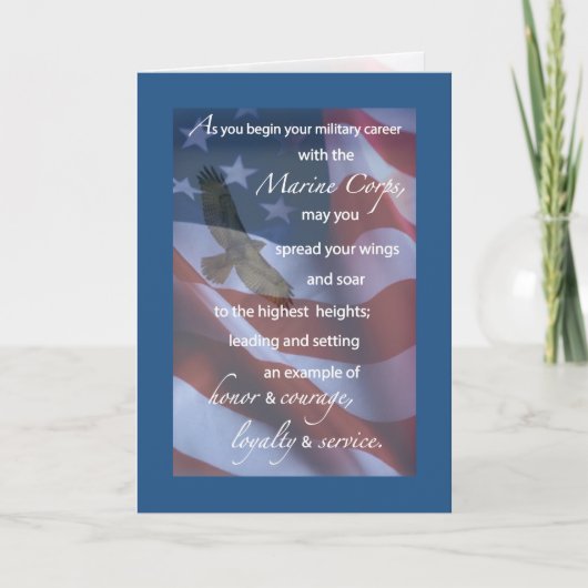Marineinfanteriekorps-Grundausbildung-Glückwünsche Karte (Vorderseite)