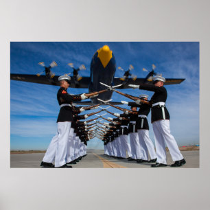 Marineinfanteriekorps-stiller Übungs-Zug Poster