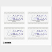 Marinekacheln, graue marokkanische Fliesen, Ampere Rechteckiger Aufkleber (Blatt)