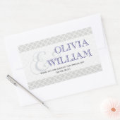 Marinekacheln, graue marokkanische Fliesen, Ampere Rechteckiger Aufkleber (Umschlag)