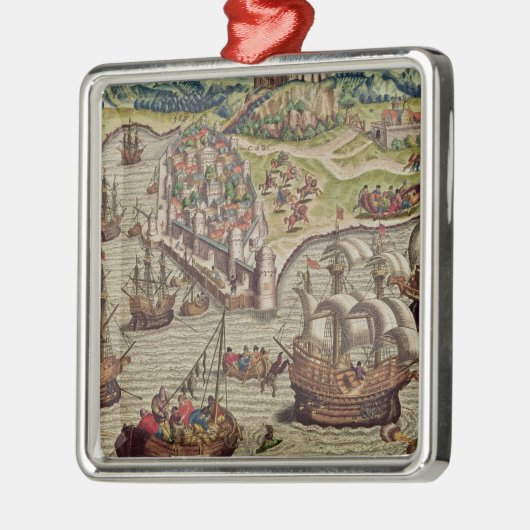 Marinekampf Silbernes Ornament (Links)