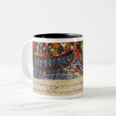 Marinekampf zwischen zwei Schiffen Zweifarbige Tasse (Vorderseite Links)