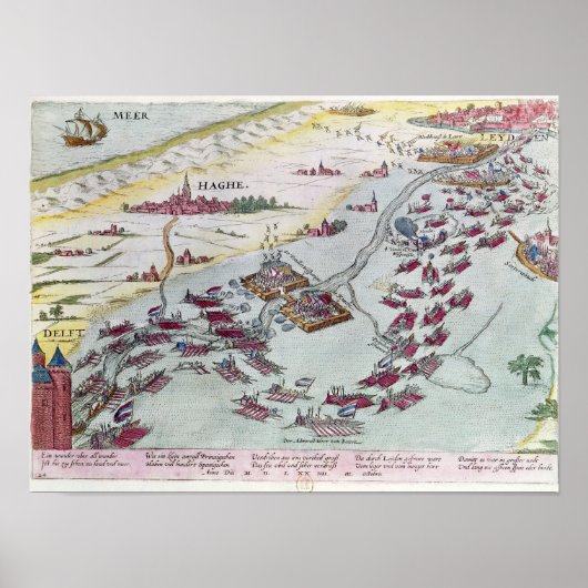 Marinekämpfe vor der Küste von Den Haag Poster (Vorne)