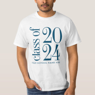 Marineklasse 2024 Abschluss mit Schulname T-Shirt